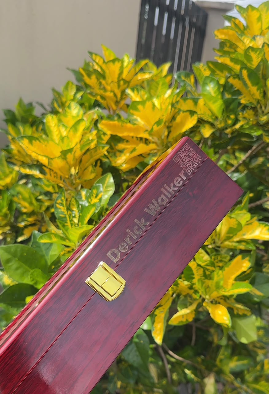 6 Slot Wooden Watch Organizer with QR Code