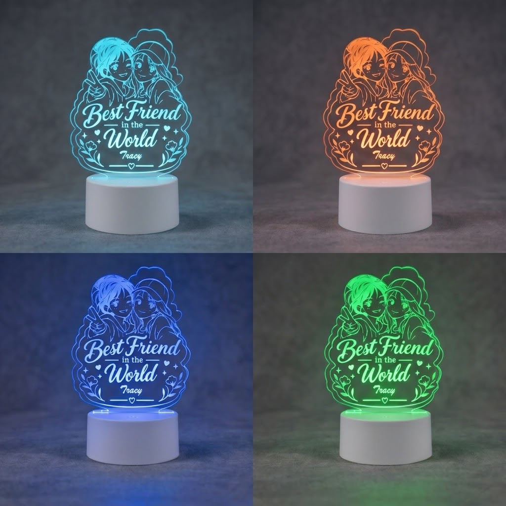 Best Friend Multi-Color LED Acrylic Night Light