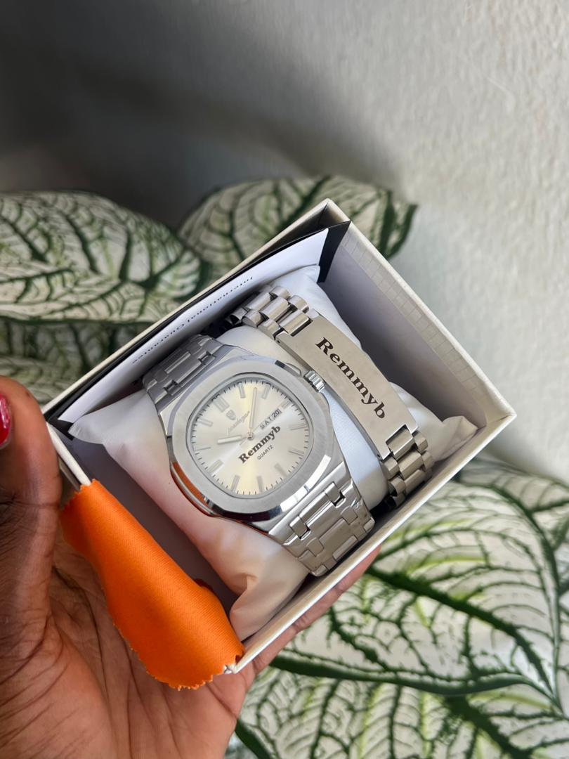 Chrono-Elite Wristwatch & Bracelet 2-in-1 Gift Set