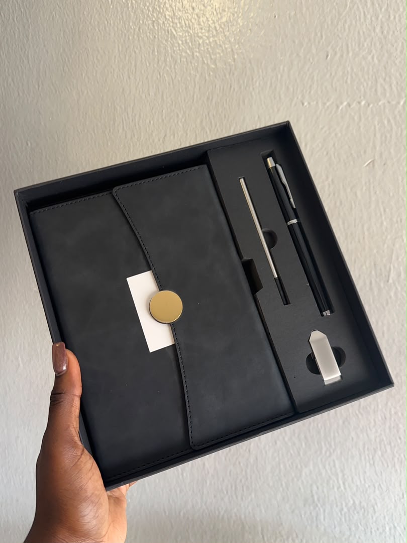 Executive 4-in-1 Leather Journal, Pen, & Dual Flash Drive Gift Set
